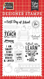 Echo Park I Love School First Day of School Designer Stamp Set