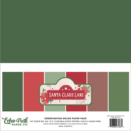 Echo Park Santa Claus Lane Solids Paper Pack