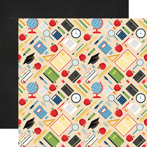 Echo Park School Rules Supplies Patterned Paper