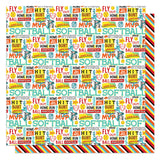 PhotoPlay Paper MVP Softball Steal Patterned Paper