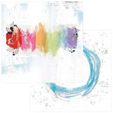 49 and Market Spectrum Gardenia Painted Foundations Ink Splotch Patterned Paper