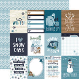 Echo Park Snowed In 3x4 Journaling Cards Patterned Paper