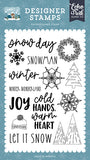 Echo Park Snowed In Snow Day Designer Stamp Set