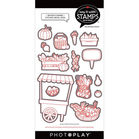 Photoplay Paper Say It With Stamps Farmer's Market Die Set