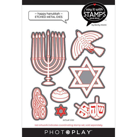 Photoplay Paper Say It With Stamps Happy Hanukkah Die Set