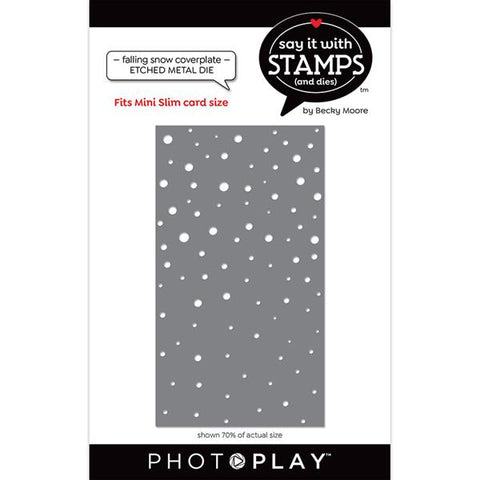 Photoplay Paper Say It With Stamps #6 Falling Snow Coverplate Die Set