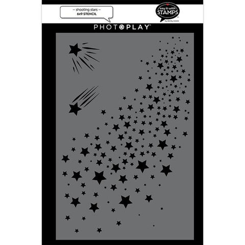 Photoplay Paper Say It With Stamps Shooting Stars 6x9 Stencil