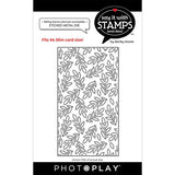 Photoplay Paper Say It With Stamps Mini Slim Falling Leaves Pierced Coverplate Die Set