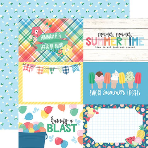 Echo Park Sun Kissed 6x4 Journaling Cards Patterned Paper