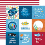 Echo Park Sea Life 4x4 Journaling Cards Patterned Paper
