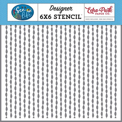 Echo Park Sea Life Seaweed Designer 6x6 Stencil