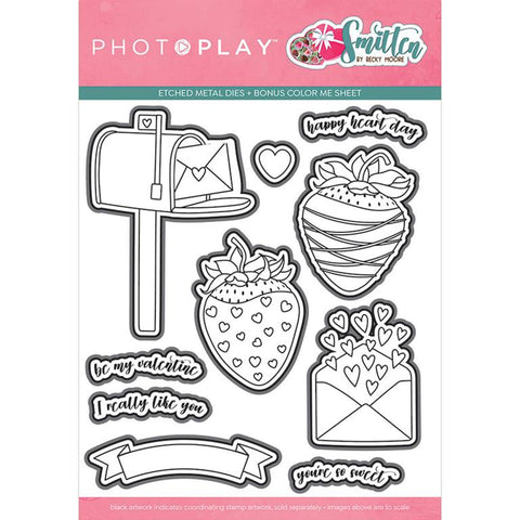 PhotoPlay Paper Smitten Etched Metal Die Set