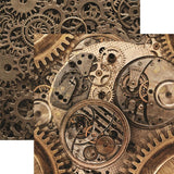 Reminisce Splendid Steampunk Clockwork Patterned Paper