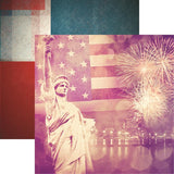 Reminisce Stars and Stripes Lady Liberty Patterned Paper