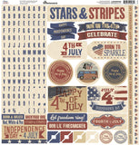 Reminisce Stars and Stripes 12x12 Sticker Sheet