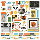 Photoplay Paper MVP Soccer Element Stickers Sheet