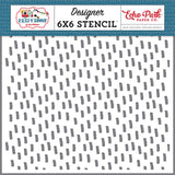 Echo Park A Slice of Summer Summer Rain Designer 6x6 Stencil