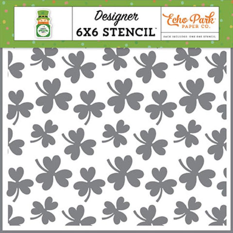 Echo Park Happy St. Patrick's Day Lucky Day Shamrock Designer 6x6 Stencil