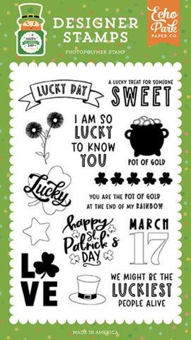 Echo Park Happy St. Patrick's Day Pot Of Gold Designer Stamp Set