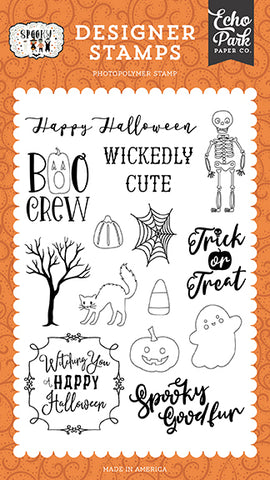 Echo Park Spooky Wickedly Cute Designer Stamp Set
