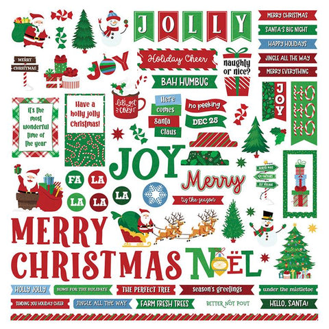 PhotoPlay Paper Santa Please Stop Here Element Sticker Sheet
