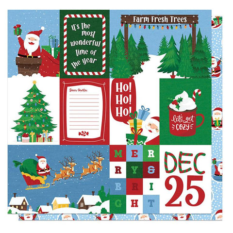 PhotoPlay Paper Santa Please Stop Here Team Santa Patterned Paper