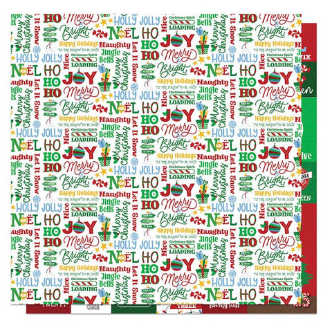 Photoplay Paper Santa Please Stop Here Christmas Countdown Patterned Paper