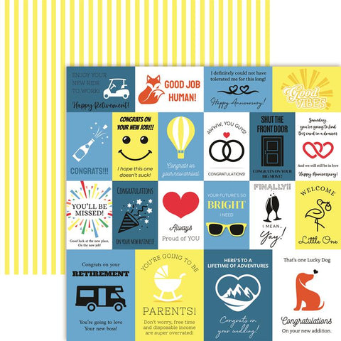 Reminisce SentimentAll Let's Celebrate Patterned Paper