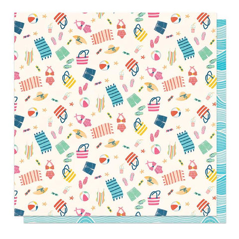 Photoplay Paper Sweet Sunshine Catching Waves Patterned Paper