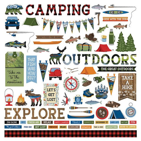 Photoplay Paper The Great Outdoors Element Sticker Sheet