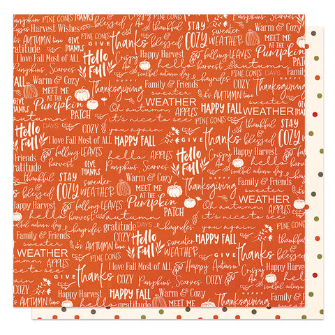 Photoplay Paper Thankful Hello Fall Patterned Paper