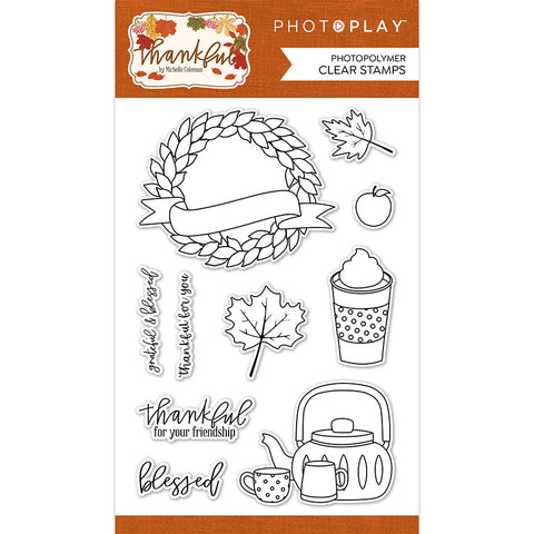 Photoplay Paper Thankful 4"x6" Photopolymer Stamp Set