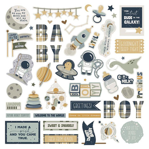 PhotoPlay Paper To The Moon And Back Element Sticker Sheet