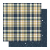 Photoplay Paper To The Moon And Back Falling Stars Plaid Patterned Paper