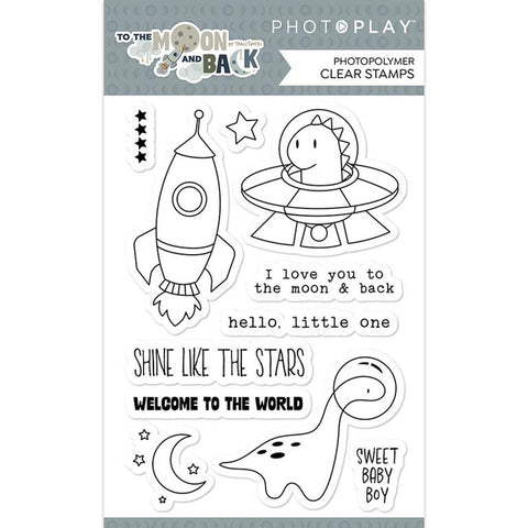 PhotoPlay Paper To The Moon And Back Photopolymer Stamp Set