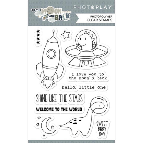 Photoplay Paper To The Moon And Back Photopolymer Stamp Set