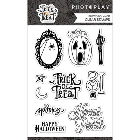 PhotoPlay Paper Trick Or Treat Clear Photopolymer Stamp Set