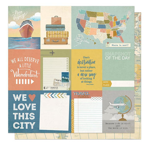 PhotoPlay Paper Travelogue Wanderlust Patterned Paper