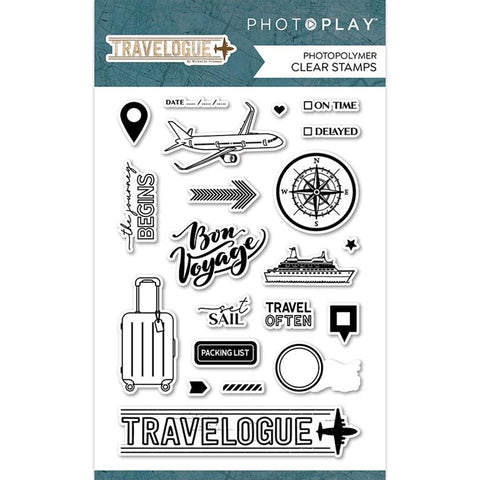 PhotoPlay Paper Travelogue Clear Photopolymer Stamp Set