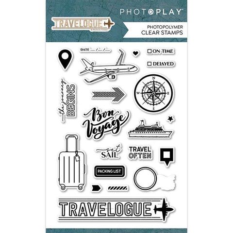 Photoplay Paper Travelogue Clear Photopolymer Stamp Set