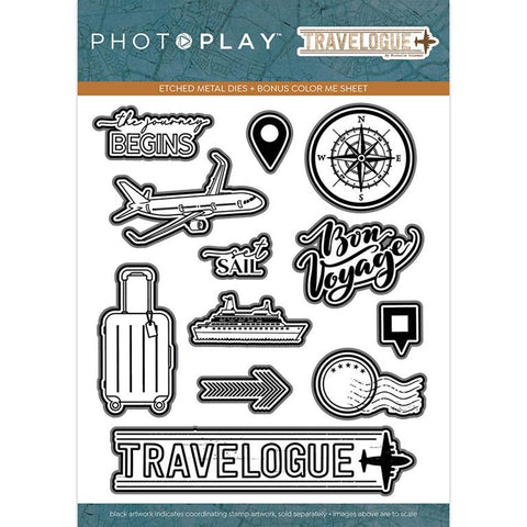 PhotoPlay Paper Travelogue Etched Metal Die Set