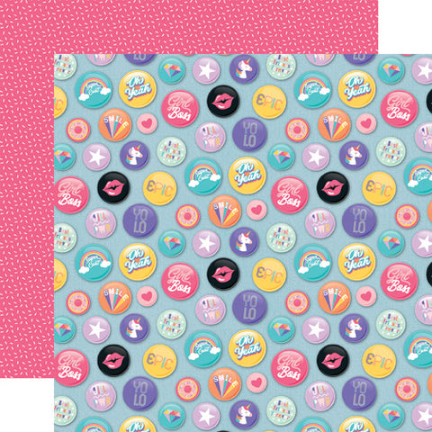 Echo Park Teen Spirit Girl Epic Buttons Patterned Paper