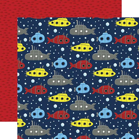 Echo Park Under Sea Adventures Swimming Submarines Patterned Paper
