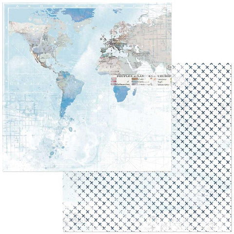 49 and Market Vintage Artistry Everywhere Mapping The World Patterned Paper