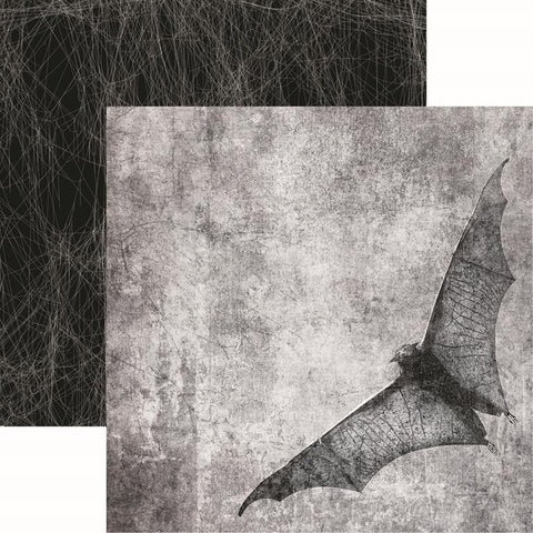 Reminisce Vintage Halloween Vampire Bat Patterned Paper
