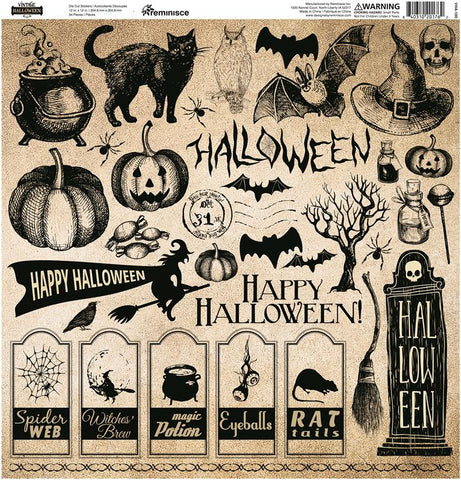 Reminisce Vintage Halloween 12x12 Sticker Sheet
