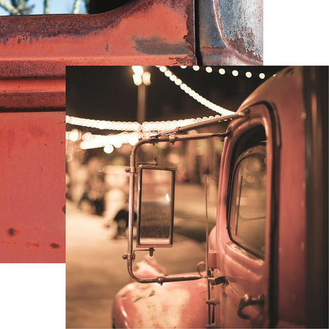 Reminisce Vintage Trucks Night on the Town Patterned Paper