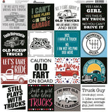 Reminisce Vintage Trucks 12x12 Sticker Sheet