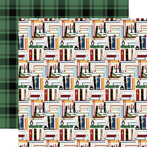 Echo Park Wizards and Company Spell Book Library Patterned Paper