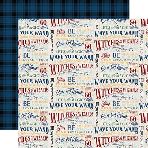 Echo Park Wizards and Company Wave Your Wand  Patterned Paper